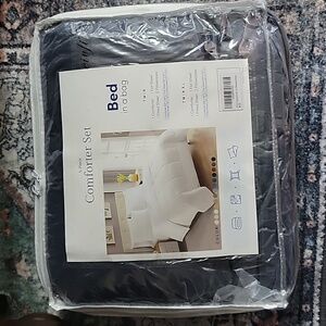 Eivfi dark gray Bed in Bag 5 pc comforter set Twin down alternative New sealed